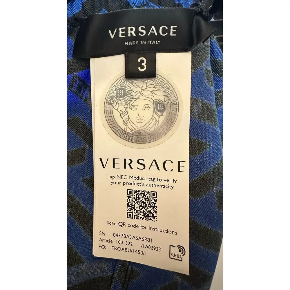 Versace geometric-print silk Pajama Shorts Size 3 US XS New with tags
